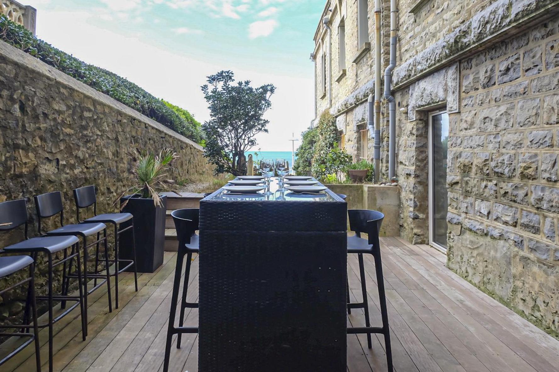 Magnifique Appartement Avec Terrasse, Parking Et Vue Sur L'Ocean Pour 5 Biarriz Exterior foto